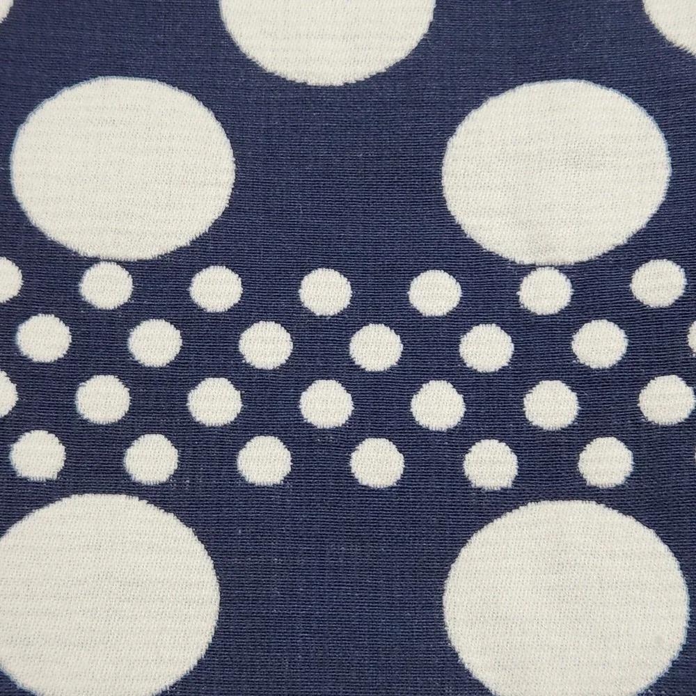 Tory Burch Structured Knit Blazer Jacket Elijah‎ Polka Dot 6 Navy White Cotton
